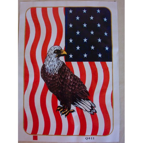 Click for Us Flag Eagle Queen Blanket