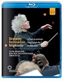 Nutcracker; Le Sacre du Printemps; Piano Concerto No. 3: Rattle conducts Tchaikovsky, Stravinsky & Rachmaninov [Blu-ray]