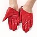 May&Maya Women's Fashion Five-Finger Real Leather Half Gloves