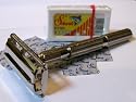 Parker 86R Double Edge Safety Razor and **100 Shark Chrome Blades **