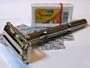 Parker 86R Double Edge Safety Razor and **100 Shark Chrome Blades **