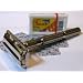 Parker 86R Double Edge Safety Razor and **100 Shark Chrome Blades **