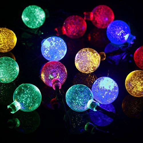 Nascco 30 LED Crystal Ball Multi-colored Fairy Lights Solar Powered Outdoor String Lights for Christmas, Wedding, Party, New Year Decoration