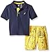 Ferenyi Toddler Boys Clothing Boys' Solid Pique Polo Shirt and Denim Shorts Sets (2 years)
