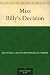 Books : Miss Billy's Decision
