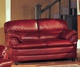 Burgundy Leather Loveseat