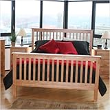 Windridge Solid Alder Shaker Bed in Rich Natural Honey Size: Full