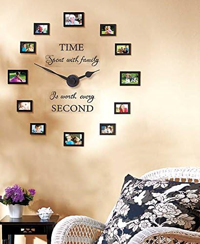 Home Family Christmas Holiday Gift Personalized Photo Wall Clock Set