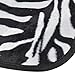 BDK White Zebra Seat Covers & Floor Mats Set Fur Print Complete - Full Set, Universal Fit
