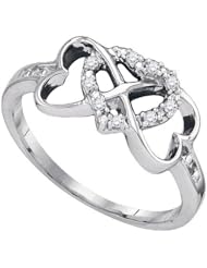 0.10CTW-DIA HEART RING