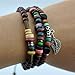 November's Chopin Unique Pendant Beads Charm Adjustable Wrap Bracelet