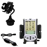 Gomadic for the PalmOne palm m125 - PalmOne m125 Auto Cup Holder with Car Charger - Uses Gomadic TipExchange