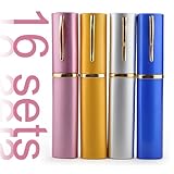 (Pack of 16 Sets) Assorted Colors, Portable Stainless Steel Dishware, Chopsticks Spoon Fork