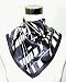 Satin Dark Grey Bamboo Print - Silk Bandana 21