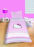 CTI 039552 Bettw&auml;sche Hello Kitty Pretty / Biber / 135 x 200 + 80 x 80 cm