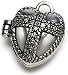 Prayer Box Metal Charm 1/Pkg-Antique Silver Heart