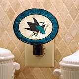 San Jose Sharks Art Glass Night Light