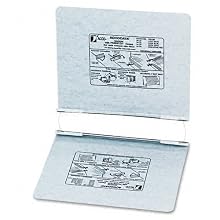 ACCO Pressboard Hanging Data Binder, 8.5 x 11 Inches Unburst Sheets, Light Gray (54124)