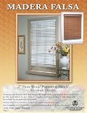 Achim Home Furnishings Madera Falsa 2-Inch Faux Wood Blind, 35-Inch by 64-Inch, Maple