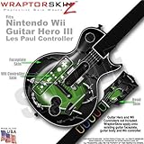Barbwire Heart Green Skin by WraptorSkinz TM fits Nintendo Wii Guitar Hero  ....