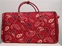 Vera Bradley Luggage 22" Rolling Travel Duffel Mesa Red