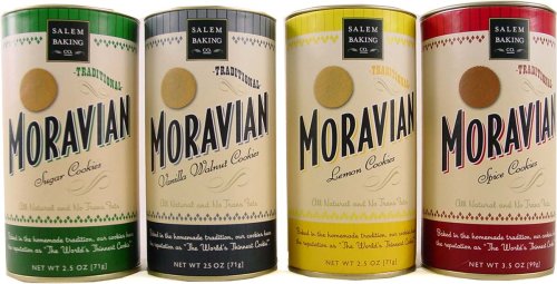 Moravian Assortment: Spice, Sugar, Lemon + Vanilla Walnut Cookies all natural, no trans... by Salem Baking Company