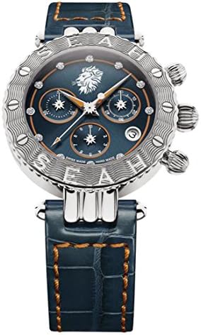 Seah Galaxy Zodiac sign Leo 38mm Stainless Steel Swiss Luxury watch