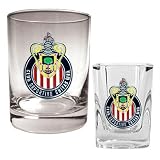 Club Deportivo Chivas Usa Rocks Glass and Square Shot Glass Set (Primary Logo)