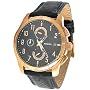 Men's Chronograph Black Leather
