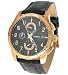 Men's Chronograph Black Leather