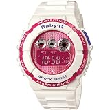 Casio Women039s BGD121-7 White Resin Quartz Watch with Pink Dial on sale