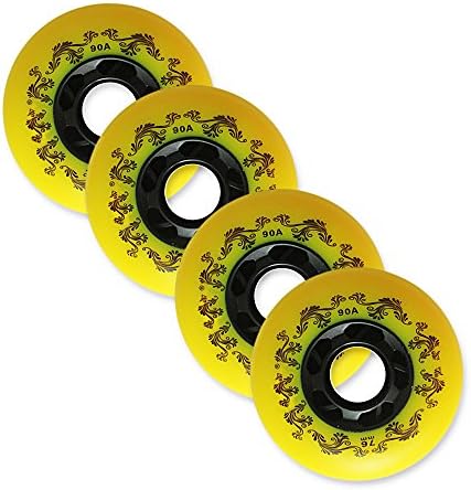 4-Pack,Skating Inline Skate/Rollerblade Wheels White 76(Multiple Size and Color Options Available)