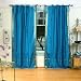Turquoise Tie Top Sari Sheer Curtain (43 in. x 84 in.)