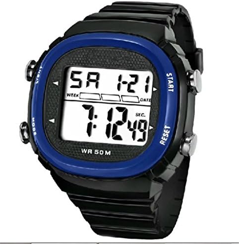 OUANGANC Multifunctional Mens Double Movements Waterproof Analog-digital Sports Quartz Watches Blue