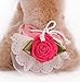 3-Piece Set Lillypet® Dog Puppy Diaper Sanitary Pants Underwear Panty Female Girl For SMALL Breeds Flower Rose Lace Green Pink Yellow