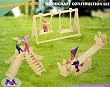 Childrens Playground Dollhouse Accessory Wood Construction Kit