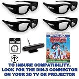 True Depth 3D family bundle for all Mitsubishi 3D TVs (4 pairs with emitter and 3D Blu ray)