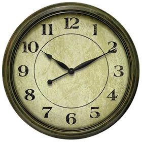 Infinity Instruments Deville - Verde (Antique) Resin Wall Clock