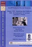 Involving the public in HIA : an evaluation of current practice in Wales