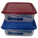 American Maid Square Food Storage, 0.87-Quartz, Blue