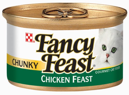 Fancy Feast Gourmet Cat Food Chunky Chicken Feast, 3-Ounce Cans (Pack of 48)