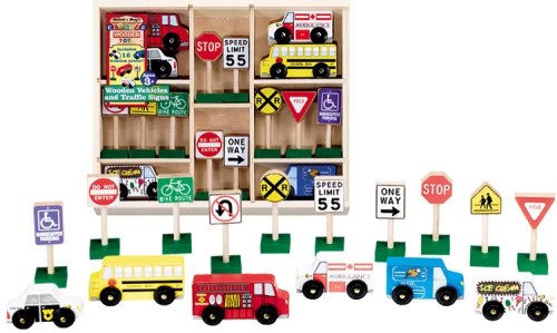 Childrens Toyshop  Toys : Wooden Vehicles and Traffic Signs