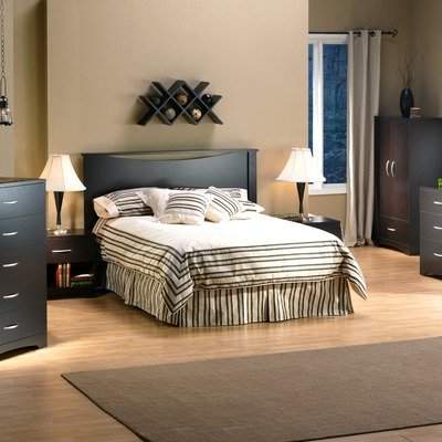 Back Bay Collection 5-Piece Bedroom Set in Chocolate Size: Queen