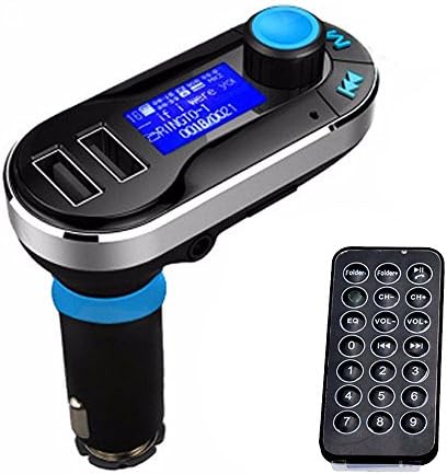 Carpanion Multifunctional Bluetooth Car FM Transmitter Dual USB Port 2.1A Adapter Charger AUX Stereo Audio Receiver Silver