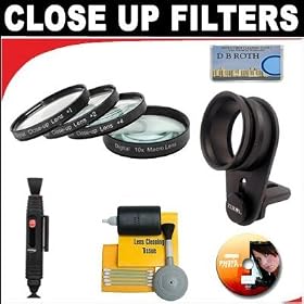 +1 +2 +4 +10 Close-Up Macro Filter Set with Pouch + Lenspen Cleaning System + Deluxe DB ROTH... by 