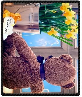 Custom Teddy Bear with Bouquet Bed/Sofa Soft Fashion Throw Fleece Blanket 50" x 60" Inch