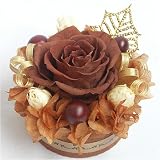プリザーブドフラワー【ケーキ★ケーキ】ミルクチョコレートケーキ