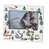 Gold Label Really Snowing Photo Frame -- Whimsical Christmas Scene.  New for 2009!