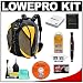 Lowepro DryZone 100 Waterproof Digital SLR Camera Backpack Case (Black/Yellow) + Accessory Kit for Canon Rebel XSi, XS, T1i, XTi, 40D, 50D, Nikon D40, D60, D5000, D90, D300, D700, Olympus Evolt E-30, E-450, E-520, E-620, and Sony Alpha A200, A300, A350, A700 Digital SLR Cameras