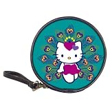 Classic 20 CD DVD Bluray Wallet Case of Hello Kitty with Peacock Feathers